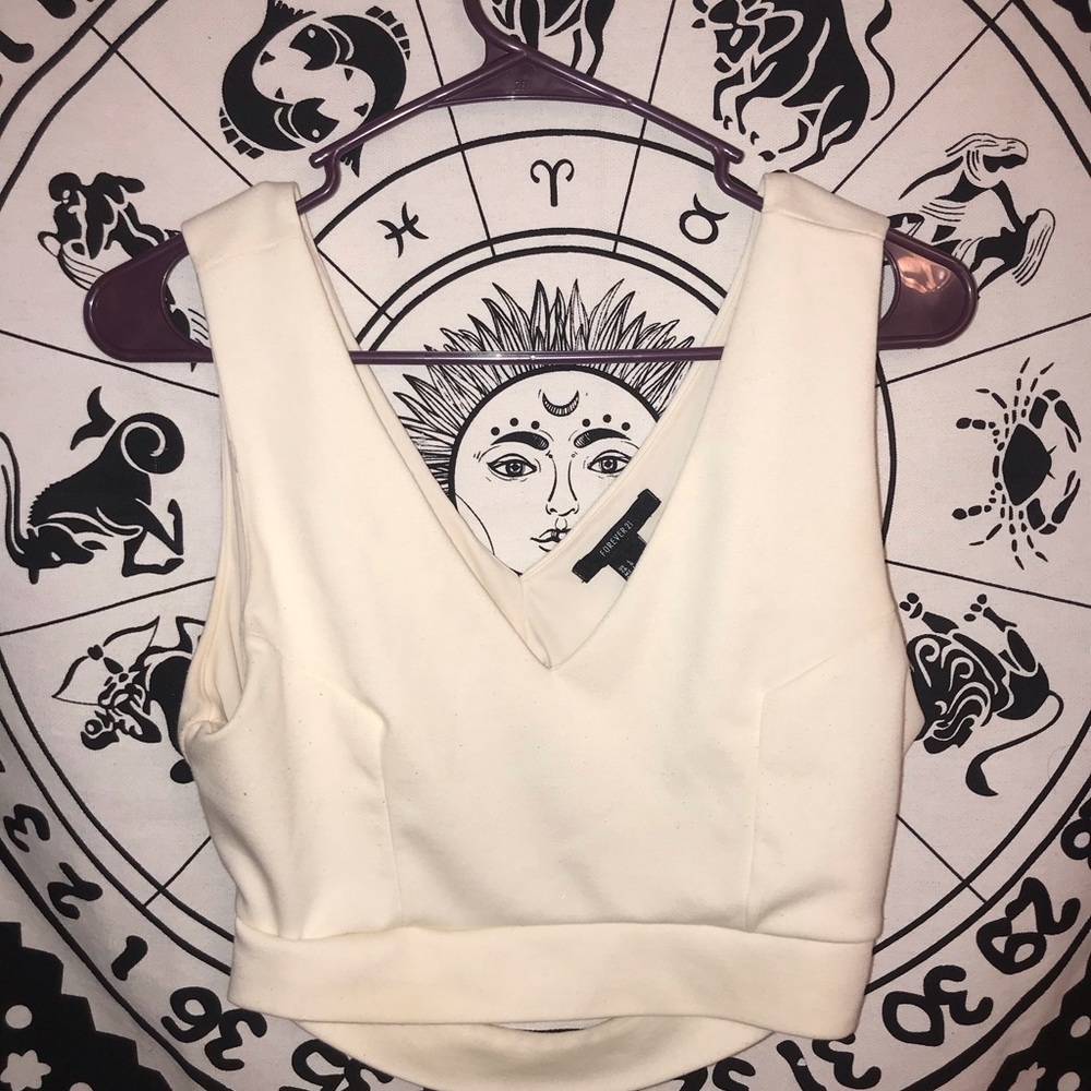 Forever 21 white crop top
